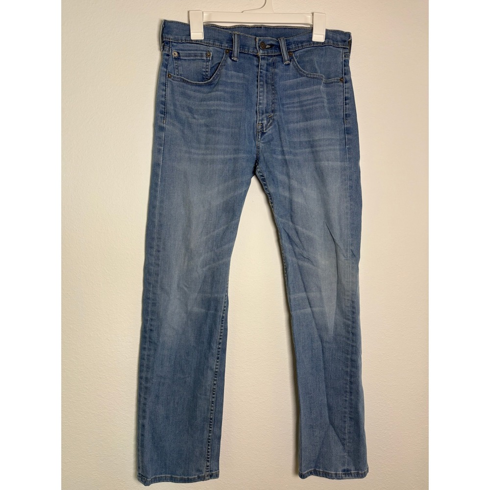 Levis 505 Regular Fit Jeans Mens 32x32 Medium Wash Blue Straight Leg Denim